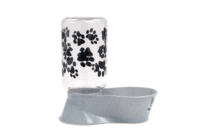 LixitÂ® Reversible Water or Dry Food Feeders for Dogs and Cats - Made in USA (Gray, 4 Quart) - Image 2